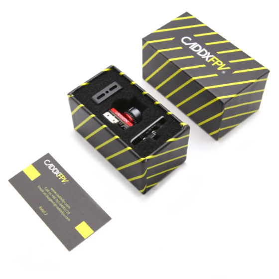 Cámara Original Caddx Ratel 2 V2 FPV 1200TVL 2,1mm lente 4:3/16:9 NTSC/PAL conmutable con lente de repuesto Cámara Micro FPV